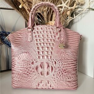 NWT BRAHMIN Melbourne Collection Large Duxbury Satchel Bag Pinkling